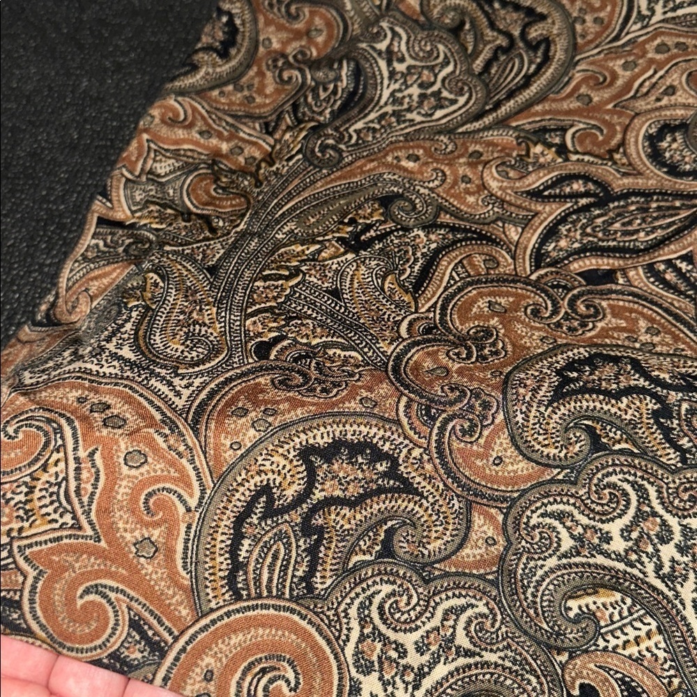 Blair A-Line Skirt in Brown and Black Paisley size large - Picture 2 of 6